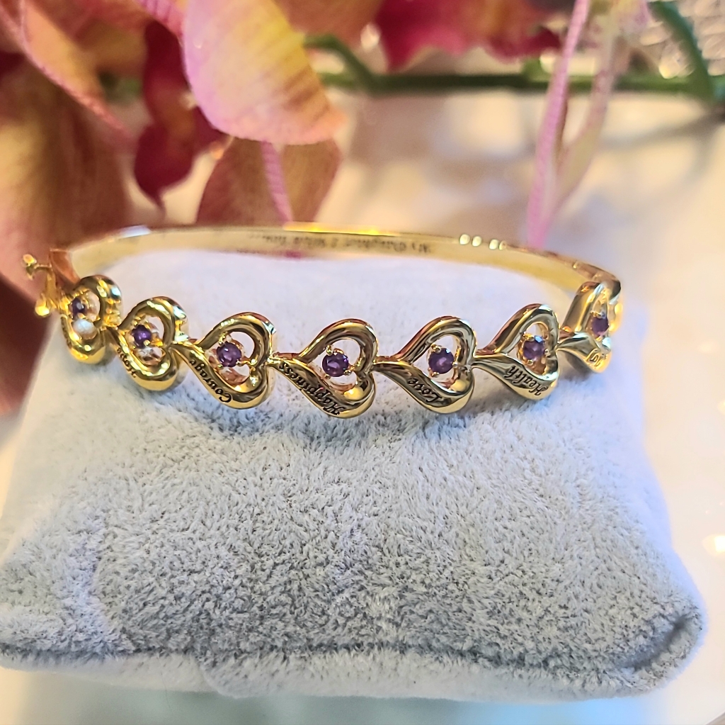 Danbury Mint Wonder Wishes For My Daughter Amethyst Bracelet.